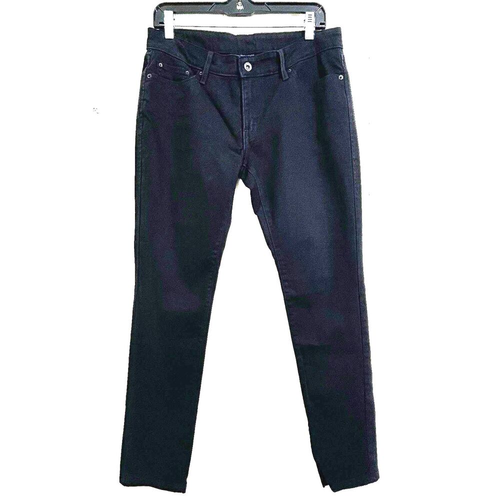 Levi's 531 Jeans Women's Low Rise Skinny Jeans Size 6 M Denim Dark Black Jeans